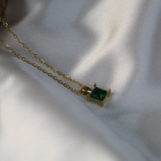 Emerald Pendant Necklace