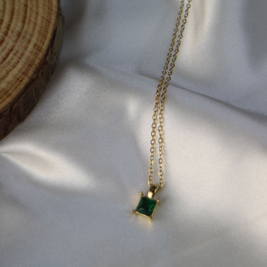 Emerald Pendant Necklace